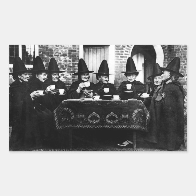 Welsh Witches Having Tea Crone Teatime   Sticker (Front)