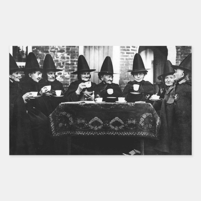 Welsh Witches Having Tea Crone Teatime   Sticker (Front)