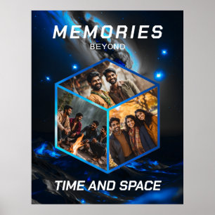 Weltraum Foto Kollage in 3D Poster