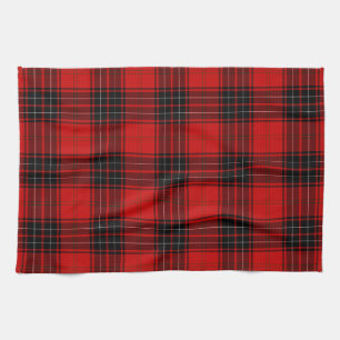 Wemyss tartan red black plaid kitchen towel
