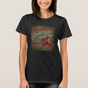 Wenatchee Washington Apple Orchard Vintage Label S T-Shirt