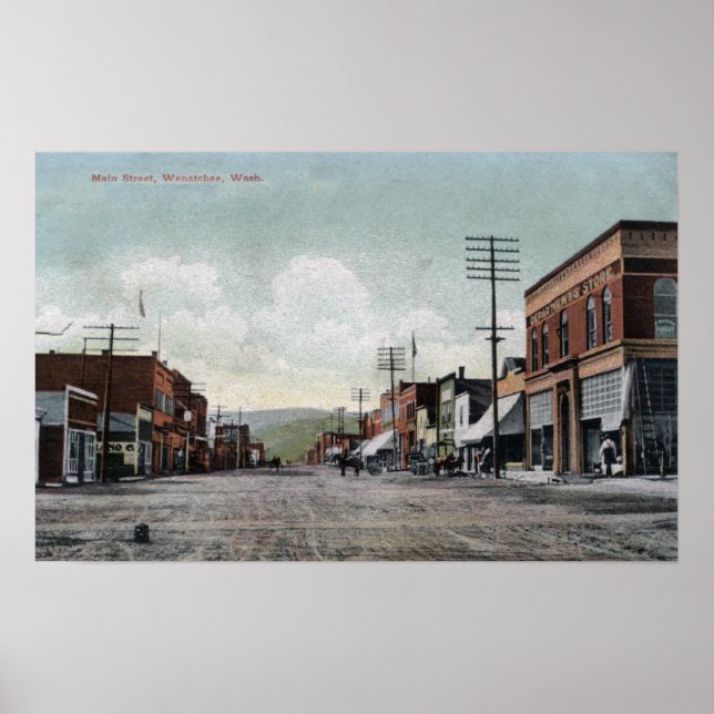 Wenatchee, WashingtonView of Main Street Poster (Front)