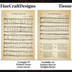 Wenceslas + Holly Ivy Sheet Music DU6F Decoupage
