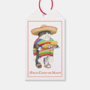 WENDELITO CAT Cinco de Mayo Gift Tags