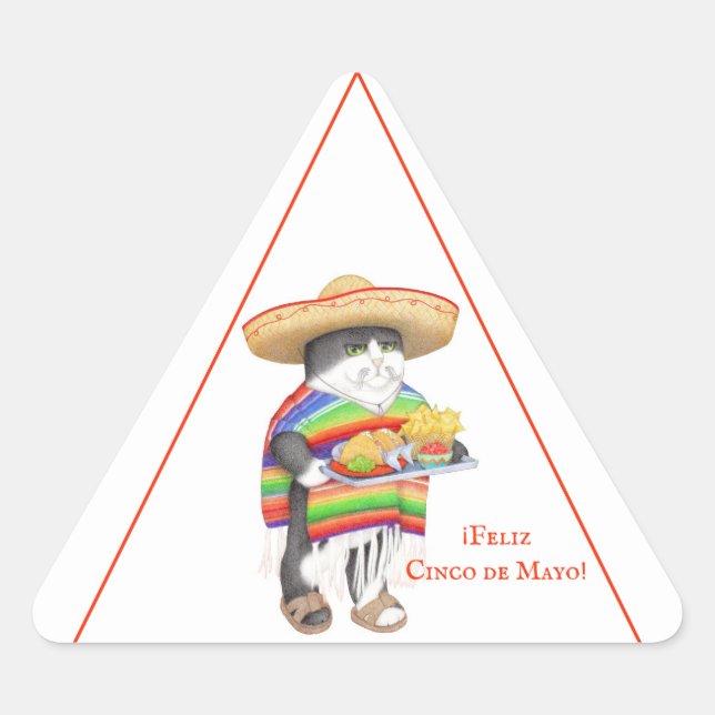WENDELITO Cinco de Mayo Triangle Stickers (Front)