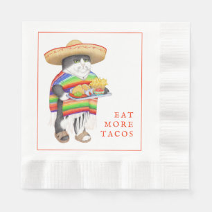 WENDELITO Eat More Tacos Coined Luncheon Napkin