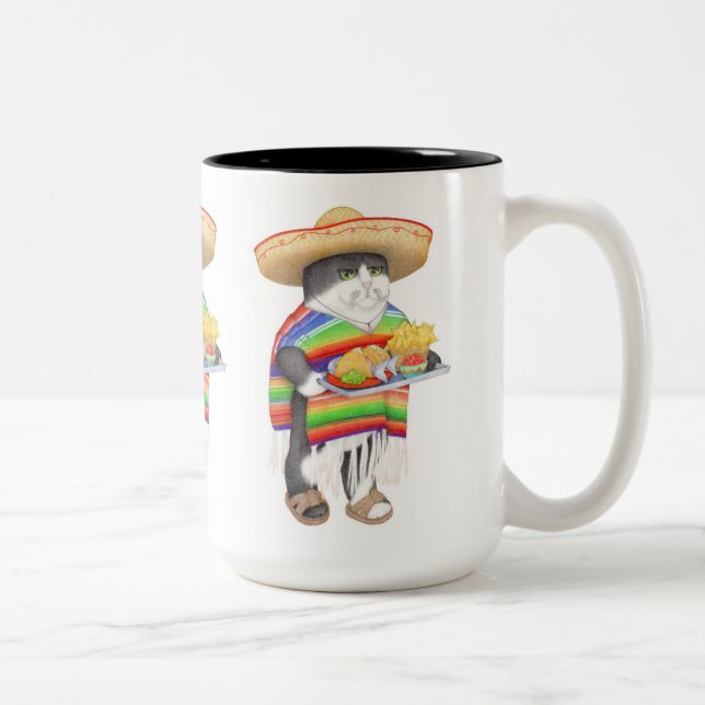WENDELITO Tall Black Two-Tone Mug (Right)