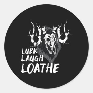 Wendigo Lurk Laugh Loathe Classic Round Sticker