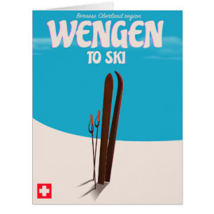 Wengen, Suisse, affiche de ski