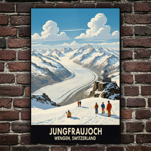Wengen, Suisse : Poster Vintage voyage des années 