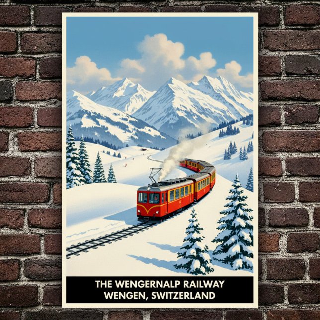 Wengen, Switzerland: 1960s Vintage Travel Poster (Creator Uploaded)