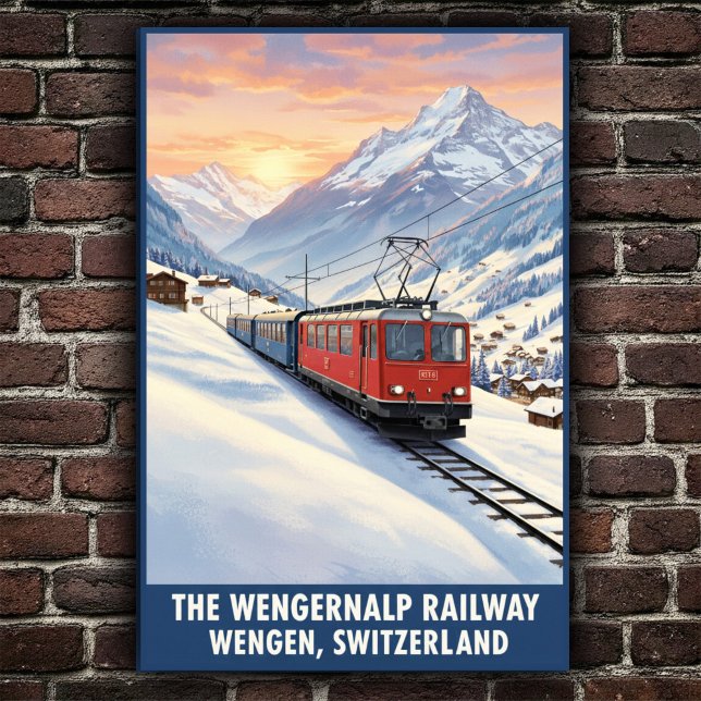 Wengen, Switzerland: 1960s Vintage Travel Poster (Creator Uploaded)