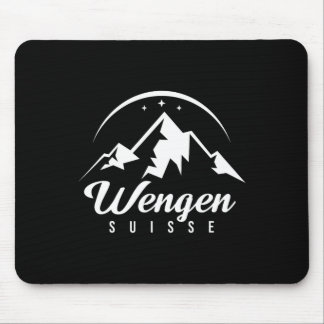 Wengen Switzerland Ski Resort Skiing Snowboarding  Mouse Pad