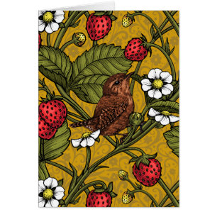 Wens et fraises sur mustrard