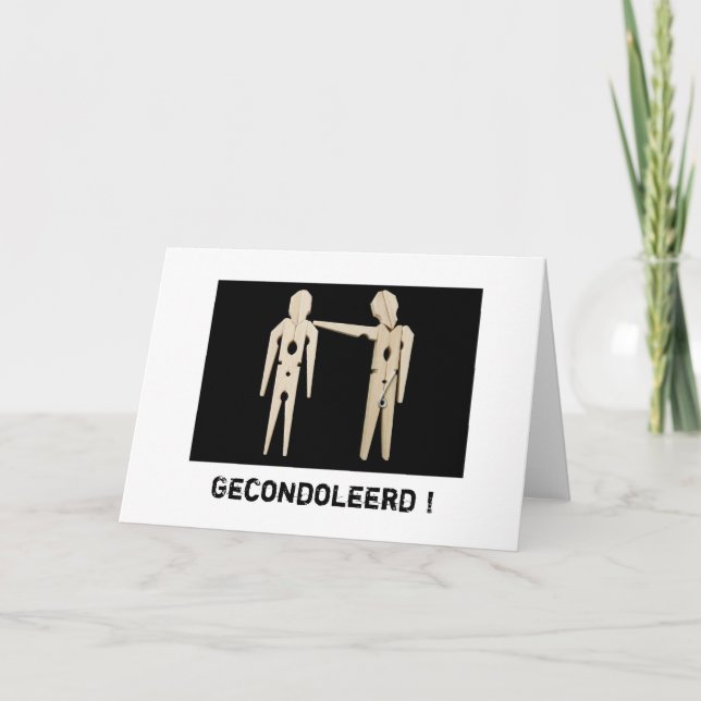 Wenskaart gecondoleerd card (Front)