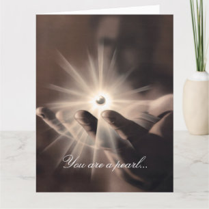 Wenskaart: Pearl in Gods hand Card