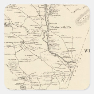Wentworth, Grafton Co Square Sticker