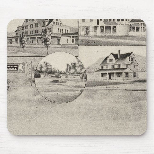 Wentworth Hall, Cottages Mouse Pad (Front)