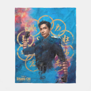 Wenwu Ten Rings Watercolor Fleece Blanket