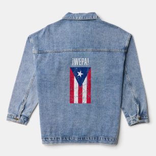 Wepa Puerto Rican Saying Cosas De Puertorriqueas B Denim Jacket