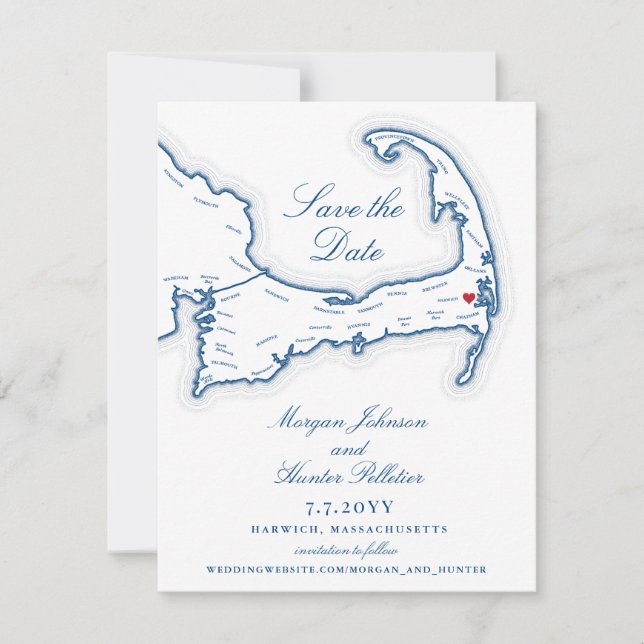 Wequassett Resort Cape Cod Wedding Save The Date (Front)