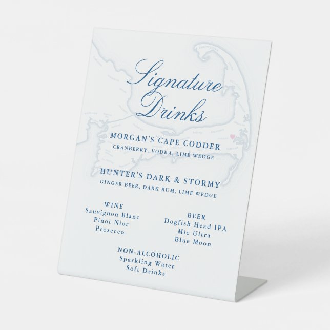 Wequassett Resort Signature Drinks Sign | Cape Cod (Front)
