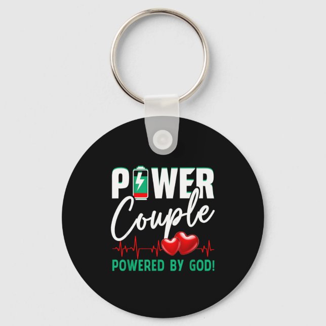Wer Couple Wered-by God Christian Couples Valentin Keychain (Front)