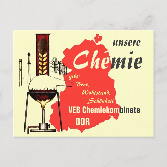 Werbedesign DDR Chemie Postcard (Front)