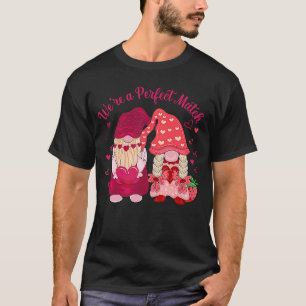 We're A Perfect Match Happy Valentine's Day Couple T-Shirt