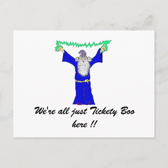 We're all just Tickety Boo... Postcard (Front)
