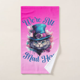 We're All Mad Here - Alice in Wonderland Inspired Bath Towel Set