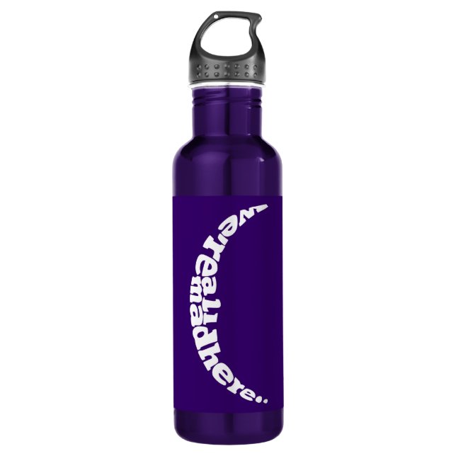 We're All Mad Here Aluminum 710 Ml Water Bottle (Front)