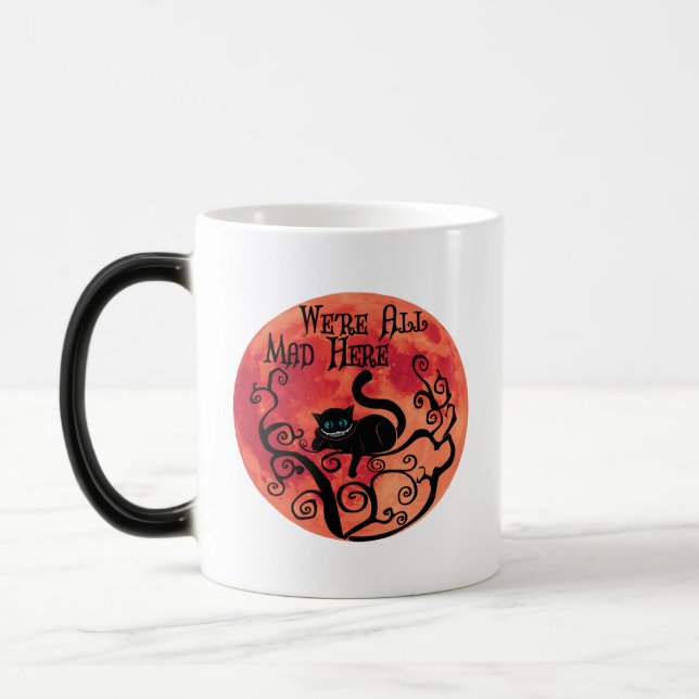 We're All Mad Here - Cheshire Cat Magic Mug (Left)