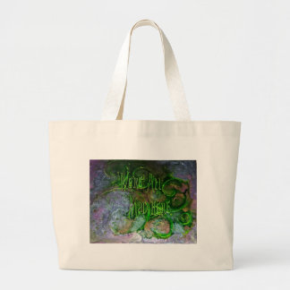 "We're All Mad Here" Large Tote Bag