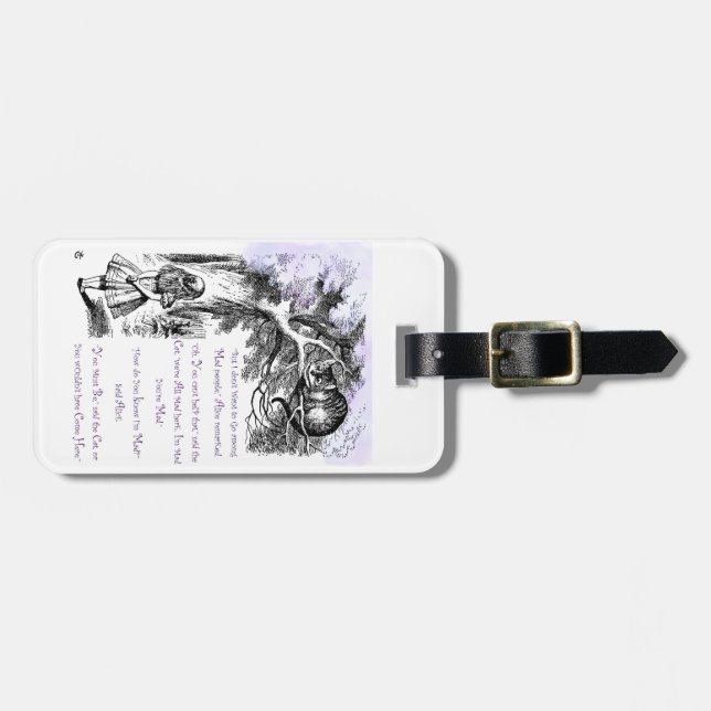 We're All Mad Here Luggage Tag (Front Horizontal)