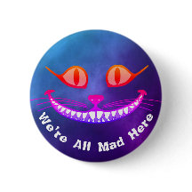 We're All Mad Here Purple Cheshire Cat Wonderland