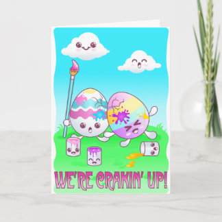 We're Crackin' Up! greeting card