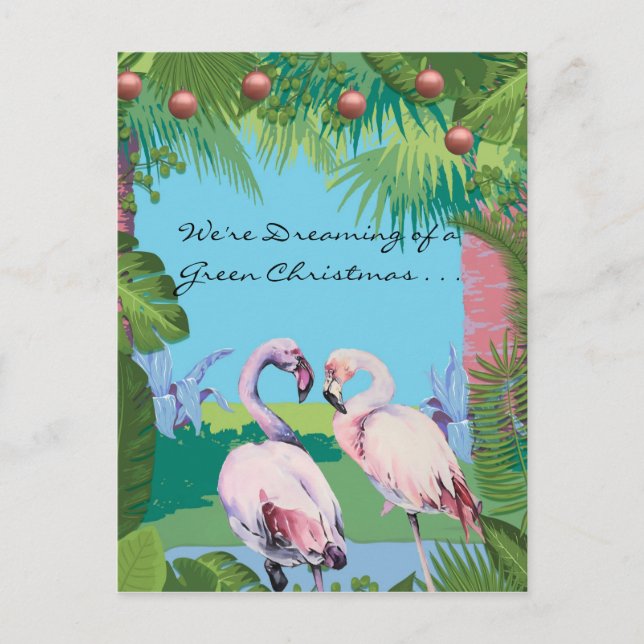 We're Dreaming of a Green Christmas Personalized Postcard (Front)