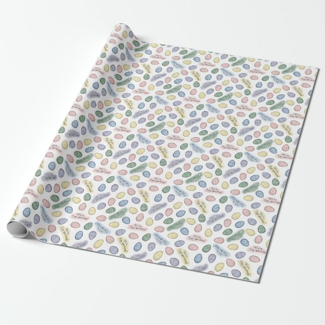 We're Egg-specting Wrapping Paper (Unrolled)