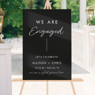 We're Engaged Acrylic Engagement Party Welcome Acrylic Sign