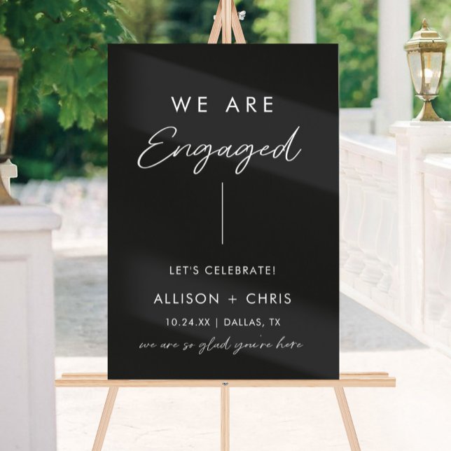 We're Engaged Acrylic Engagement Party Welcome Sign (Creator Uploaded)