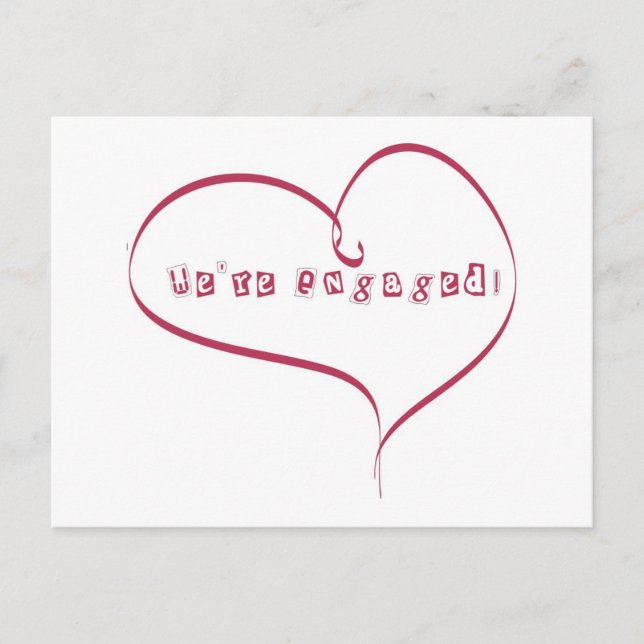 We're Engaged Announcement Postcard (Front)