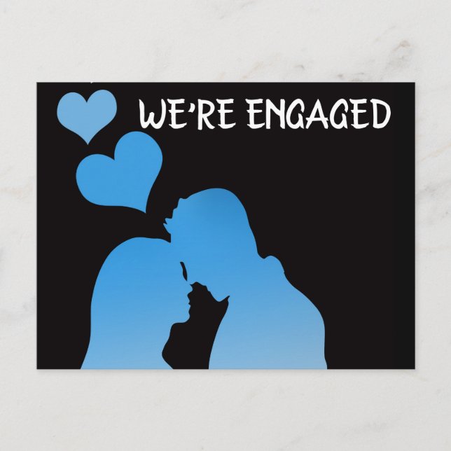 WE'RE ENGAGED ANNOUNCEMENT POSTCARDS (Front)