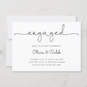 We're Engaged Engagement Party Invitation