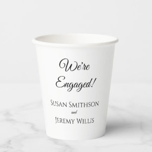 We're Engaged Engagement Party Paper Cups
