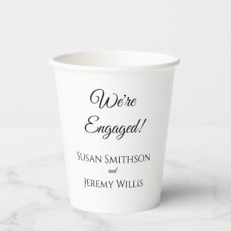 We're Engaged Engagement Party Paper Cups