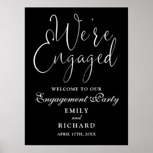 We're Engaged Engagement Party Welcome Sign