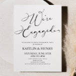 We're Engaged Minimalist Engagement Party Invitation<br><div class="desc">This is a We're Engaged Minimalist Engagement Party Invitation!</div>