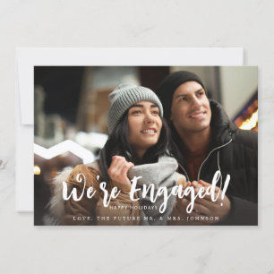 We're Engaged Minimalist H Photo