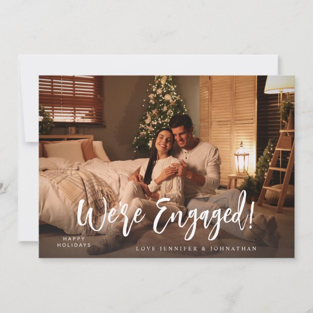 We're Engaged Minimalist H Photo 2 (Front)